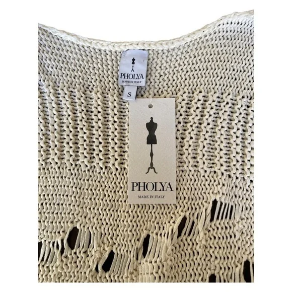 NWT Pholya boho vest size S color ecru